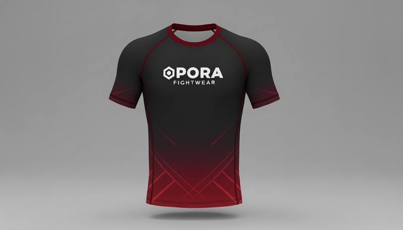 Rendu produit OPORA, rashguard marron Édition 01